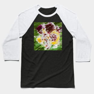 Floral Abstract Impression Baseball T-Shirt